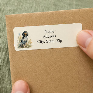 Personalised Bluetick Coonhound Return Address Label