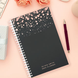 Personalised Blush & Black Planner