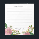 Personalised | Blush Bouquet Notepad<br><div class="desc">Hand painted pink floral wedding design by Shelby Allison.Customise these invites with your choice of background colour.</div>