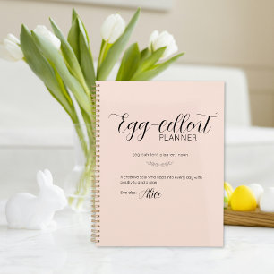 Personalised Blush Easter Bunny Planner