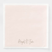 Personalised Blush Gold Script Names Wedding