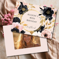 Personalised Blush Pink Floral Birthday Guest Book
