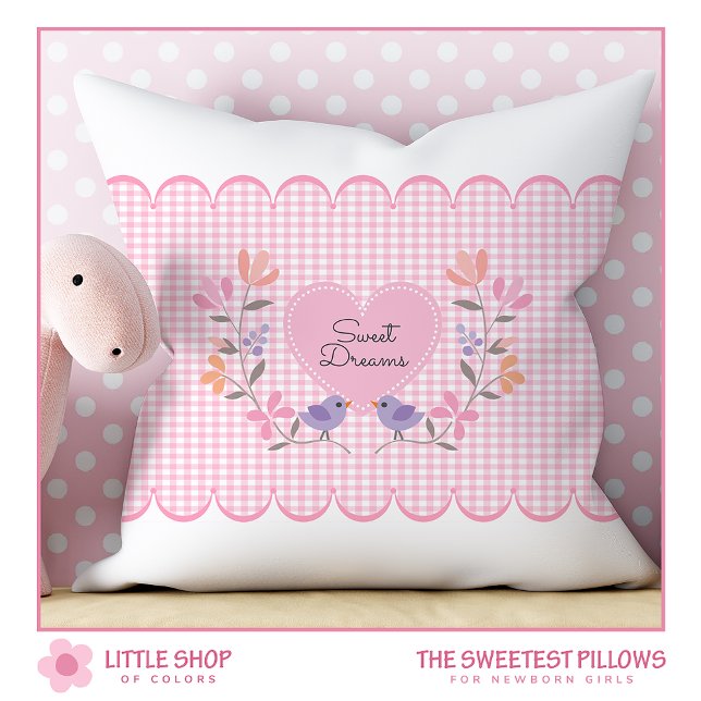 Personalised Blush Pink Floral Heart Cushion (Creator Uploaded)