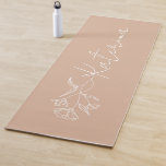 Personalised Blush Pink Floral Name   Yoga Mat<br><div class="desc">This personalised yoga mat is the perfect gift for yogis. It features a modern design and your choice of name,  making it a great addition to any home or studio.</div>