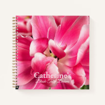 Personalised Blush Tulip Dreams Floral Journal