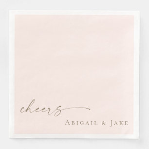 Personalised Blush Wedding Dinner II Napkins
