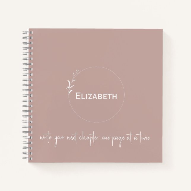 Personalised Blush "Write Your Next Chapter" Notebook (Front)