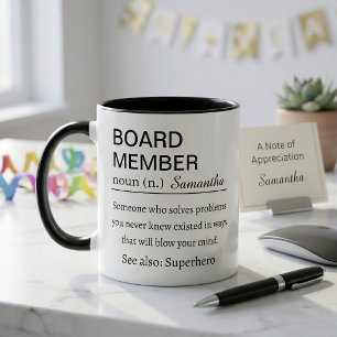 Personalised Board Member Definition Mug