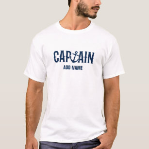 Personalised Boat Captain Name T-Shirt