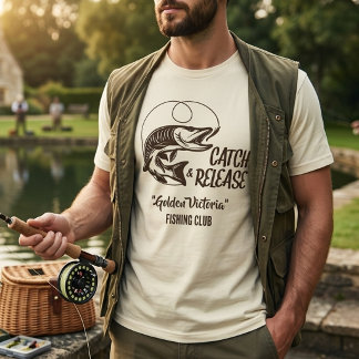 Personalised Boat Name Catch & Release Fishing T-Shirt