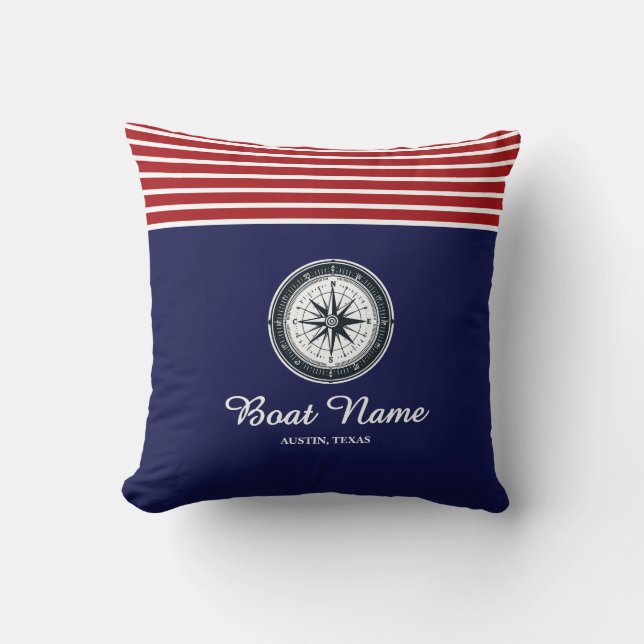 Personalised Boat Name Cushion (Front)