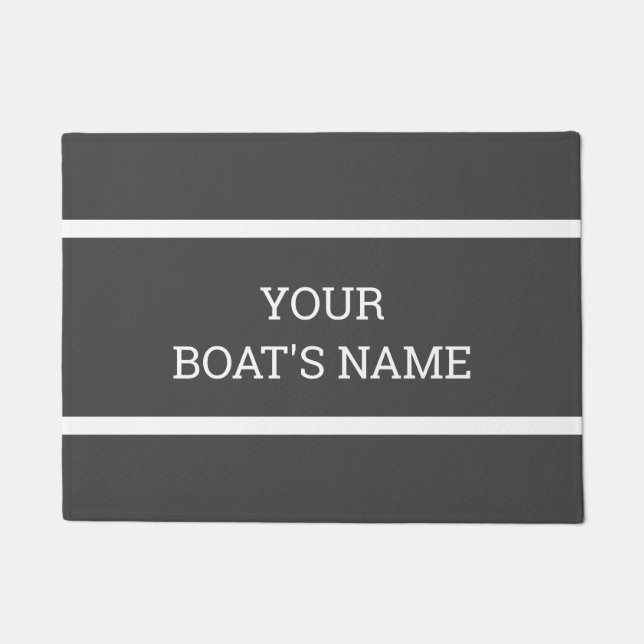 Personalised Boat Name Dock Mat (Front)