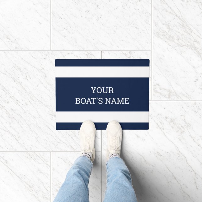 Personalised Boat Name Dock Mat (Indoor)