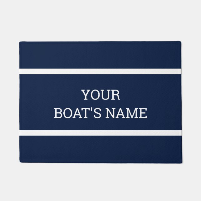 Personalised Boat Name Dock Mat (Front)