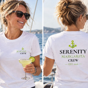 Personalised Boat Name Margarita Crew Nautical T-Shirt