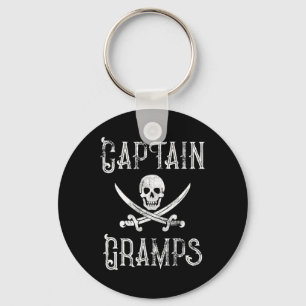 Personalised Boating Pirate Gift Captain Gramps Key Ring