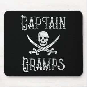 Personalised Boating Pirate Gift Captain Gramps Mouse Pad