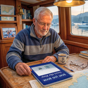 Personalised Boating Retirement Gifts for Dad Notebook
