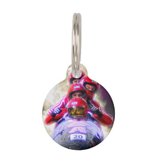 Personalised Bobsleigh Sport Photo Pet Tag