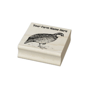 Personalised Bobwhite Quail Farm Stamp