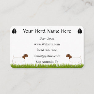 Personalised Boer Goat Farm Business Card