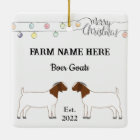 Personalised Boer Goat Farm White Christmas