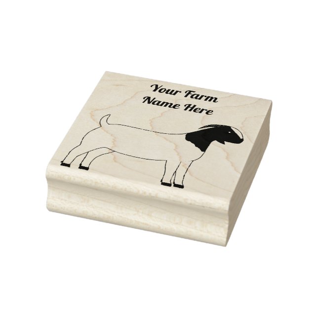 Personalised Boer Goat Rubber Stamp (Stamp)