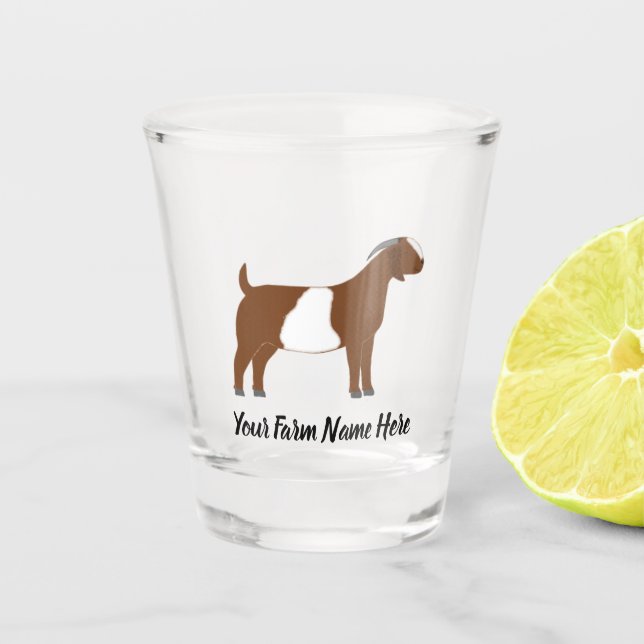 Personalised Boer Goat Shot Glass (Front)