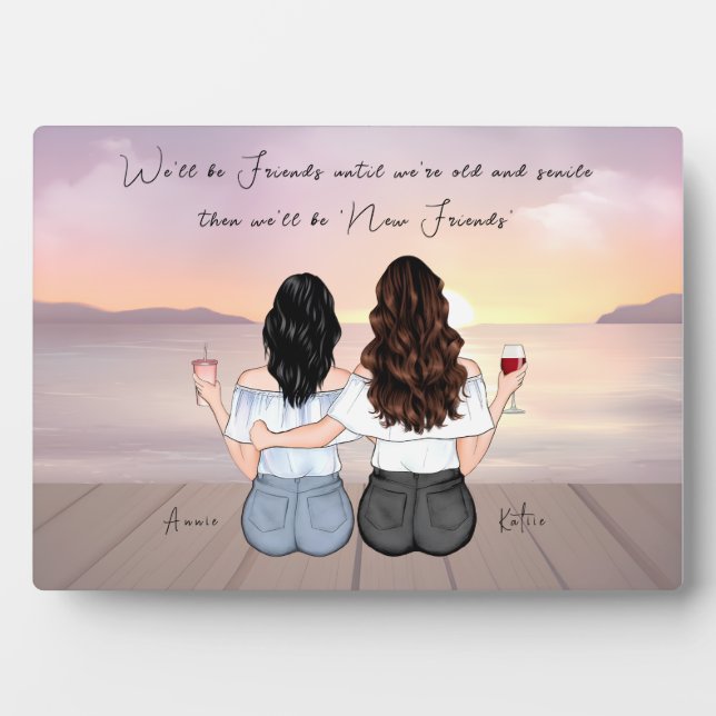 Personalised Bohemian Best Friend Custom Gift  Plaque (Front)