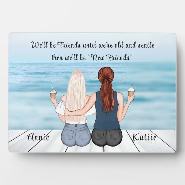 Personalised Bohemian Best Friend Custom Gift  Plaque (Front)