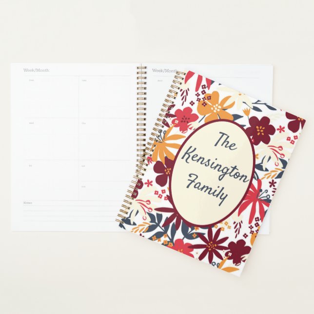 Personalised Bohemian Family  JOURNAL Planner (Display)