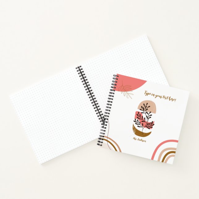 personalised Bohemian Teacher Modern custom  Notebook (Inside)