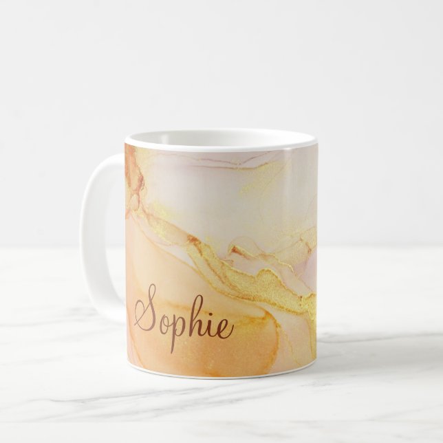 Personalised Boho Abstract  Coffee Mug (Front Left)