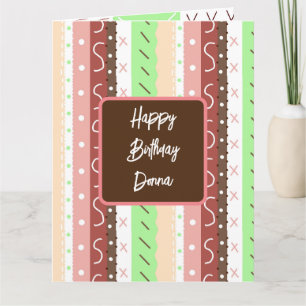Personalised Boho Birthday Whimsical  Card