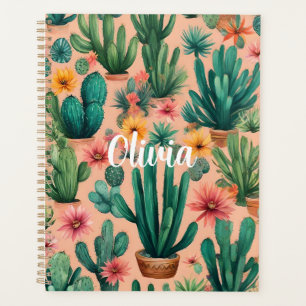 Personalised Boho Cactus Art Print Planner