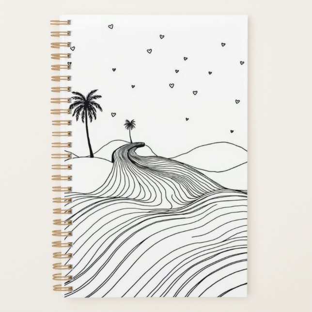 Personalised Boho Desert Print Planner (Front)