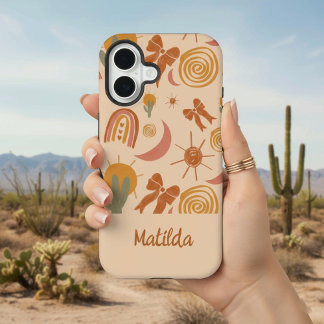 Personalised Boho Desert Sun Pattern Phone Case