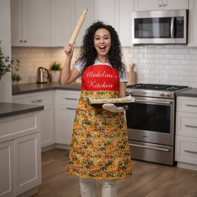 Personalised Boho Dogs Apron (Personalized Boho Dogs Apron)