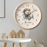 Personalised Boho Green Teddy Bear Clock<br><div class="desc">Add a touch of charm and whimsy to your child's bedroom with our Personalised Boho Green Teddy Bear Clock! This adorable clock features a delightful teddy bear design in a soothing boho green colour palette, perfect for creating a cosy and inviting atmosphere in any nursery or kid's room. Personalise it...</div>