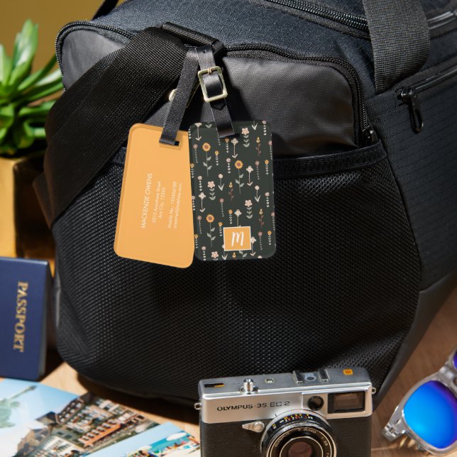 Personalised Boho Luggage Tag (Front & Back)