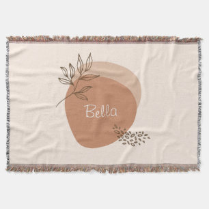 Personalised boho minimalist   throw blanket