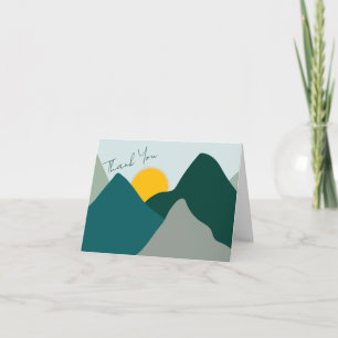 Personalised Boho Mountain Thank You Card