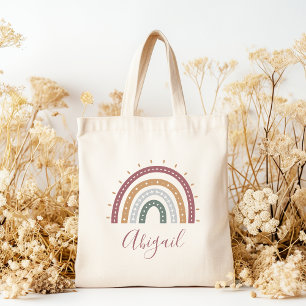 Personalised Boho Muted Earth Tones Tote Bag
