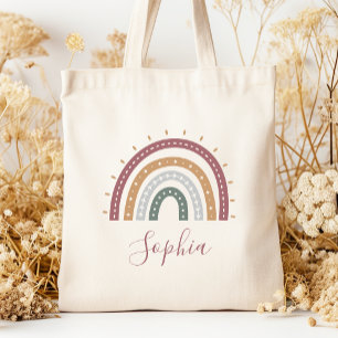 Personalised Boho Muted Earth Tones Tote Bag