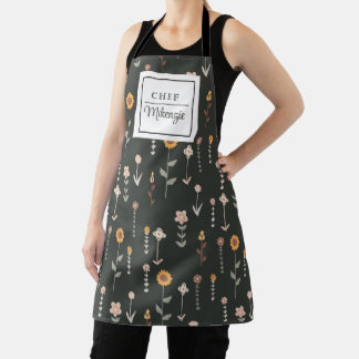 Personalised Boho Pattern Chef Women's Apron