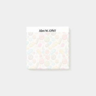 Personalised Boho Pharmacy 3x3 Sticky Notes
