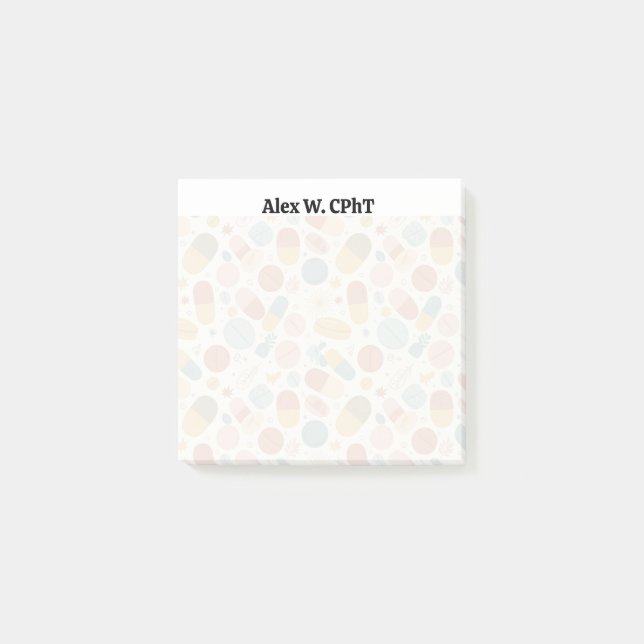 Personalised Boho Pharmacy Sticky Notes Stars (Front)