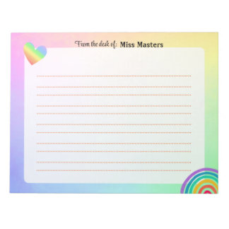 Personalised Boho Rainbow Notepads