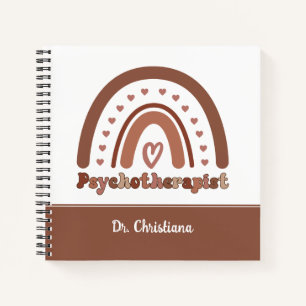 Personalised Boho Rainbow Psychotherapist  Notebook