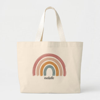 Personalised Boho Rainbow Tote Bag for Kids